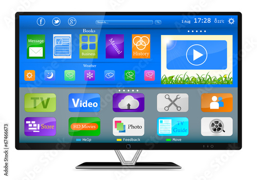 This image represents a Smart TV. / Smart TV
