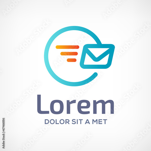 Envelope logo design template.