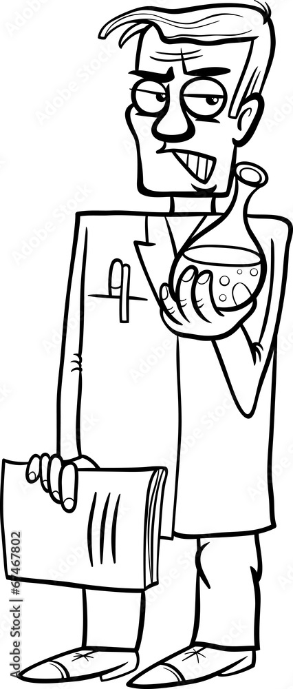 evil scientist cartoon coloring page evil scientist cartoon coloring page