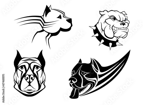 Guard powerful dogs set