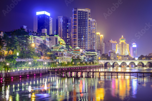 Guiyang  China Nanming River Cityscape