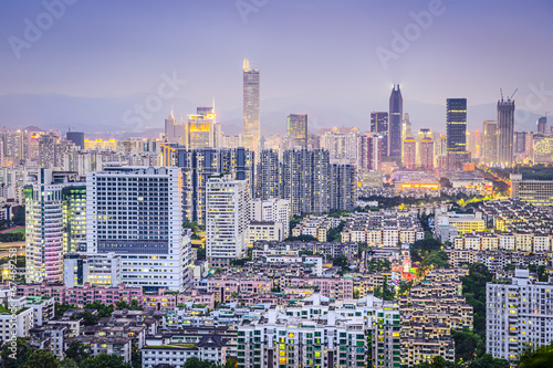 Shenzhen, China Downtown Cityscape © SeanPavonePhoto
