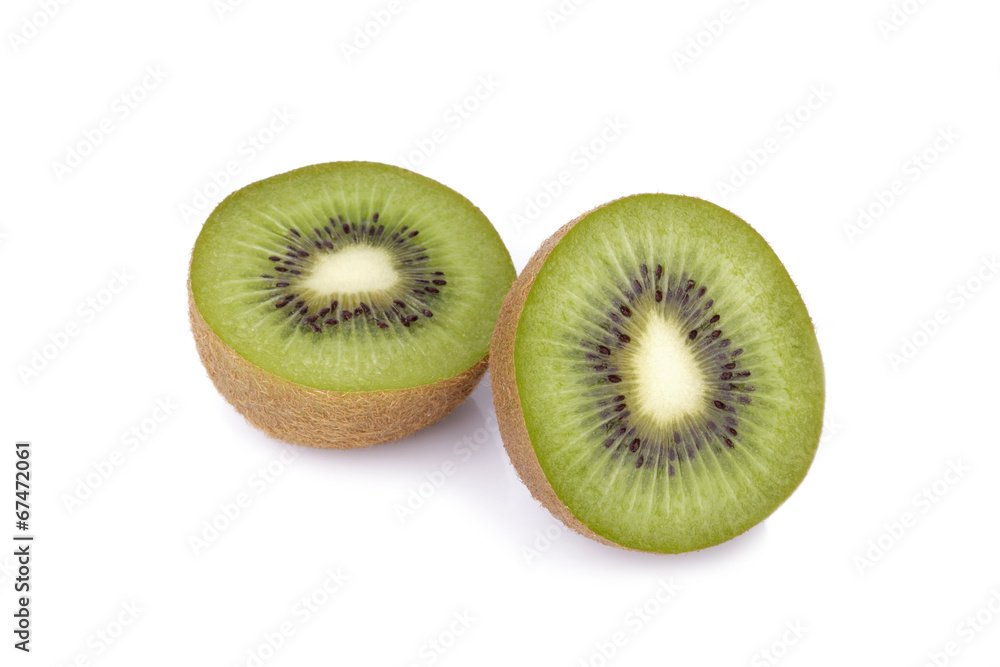 Sliced kiwi fruit isolated on white background Sliced kiwi fruit isolated on white background