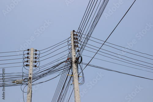 high voltage electricity post