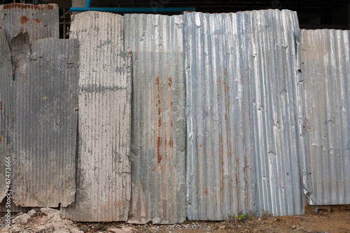 Old Texture and rusty zinc fence background
