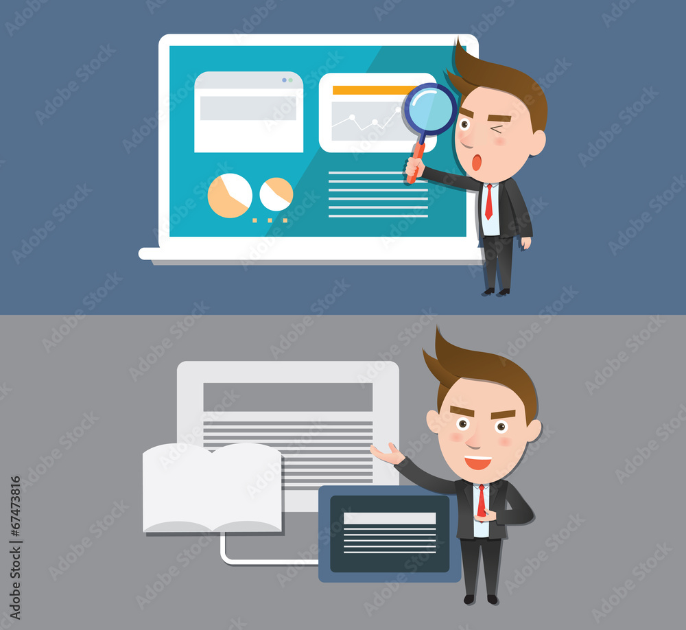 Funny flat character illustration Business series Funny flat character illustration Business series