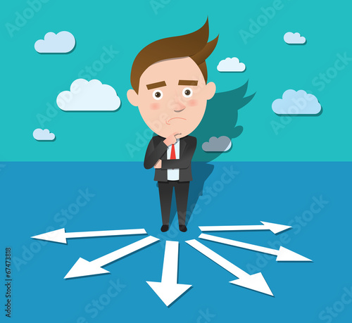 Funny flat character illustration Business series