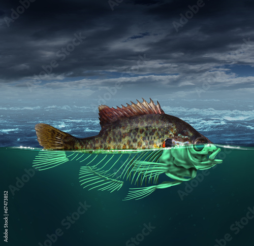 Tableau sur toile Water Pollution