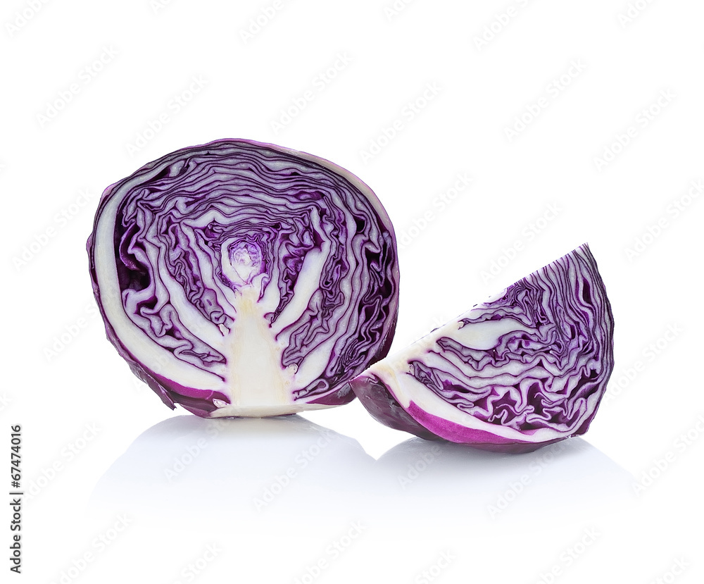 sliced red cabbage isolated on white sliced red cabbage isolated on white