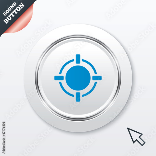 Crosshair sign icon. Target aim symbol.