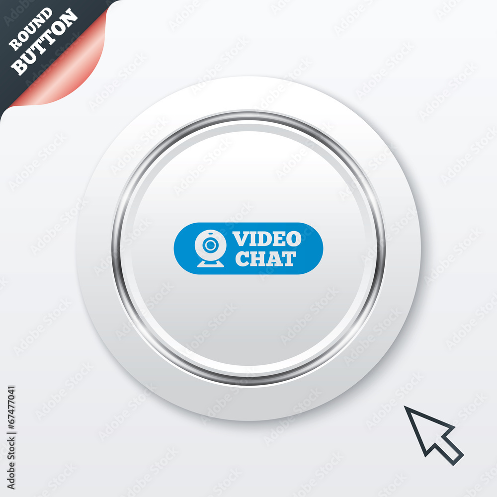 Video chat sign icon. Webcam video talk. Video chat sign icon. Webcam video talk.