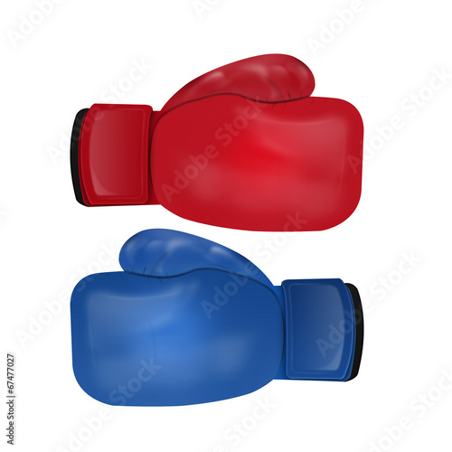 Boxing gloves isolated on white background