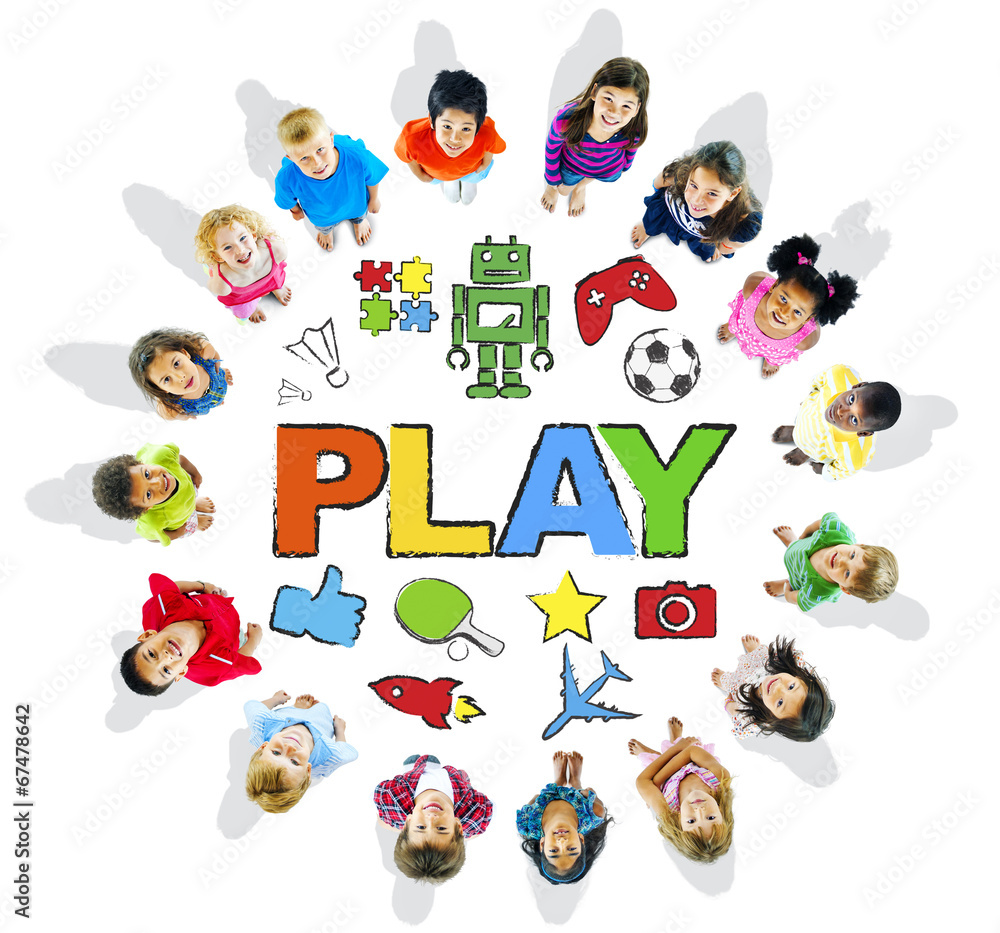 Multi-Ethnic Children Forming a Circle with Play Concepts Multi-Ethnic Children Forming a Circle with Play Concepts