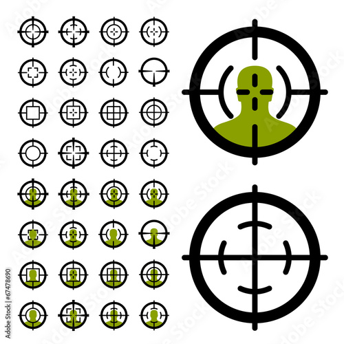 vector gun crosshair sight symbols