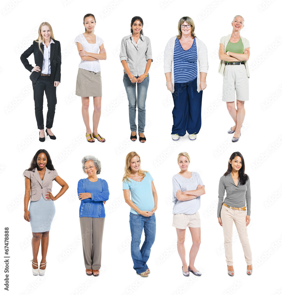 Obraz premium Group of Multiethnic Diverse Independent Women