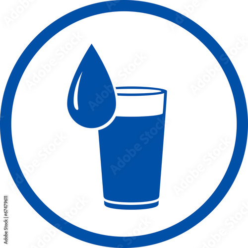 drop and water glass icon