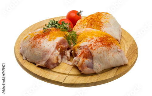 Raw chicken thigh