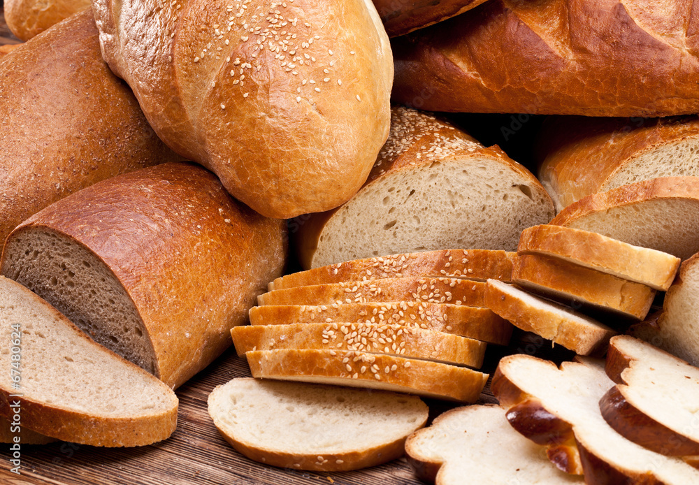 Bread. Food background.