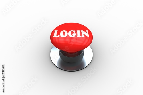 Login on digitally generated red push button