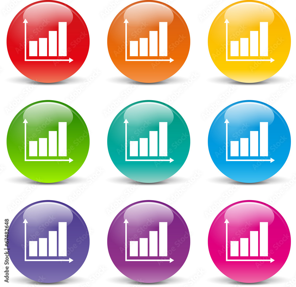 Obraz premium Vector graph icons