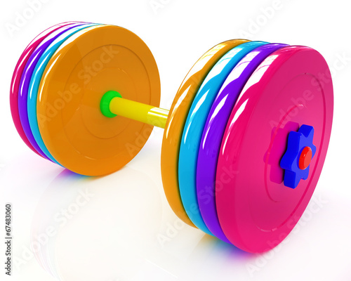 Colorful dumbbell