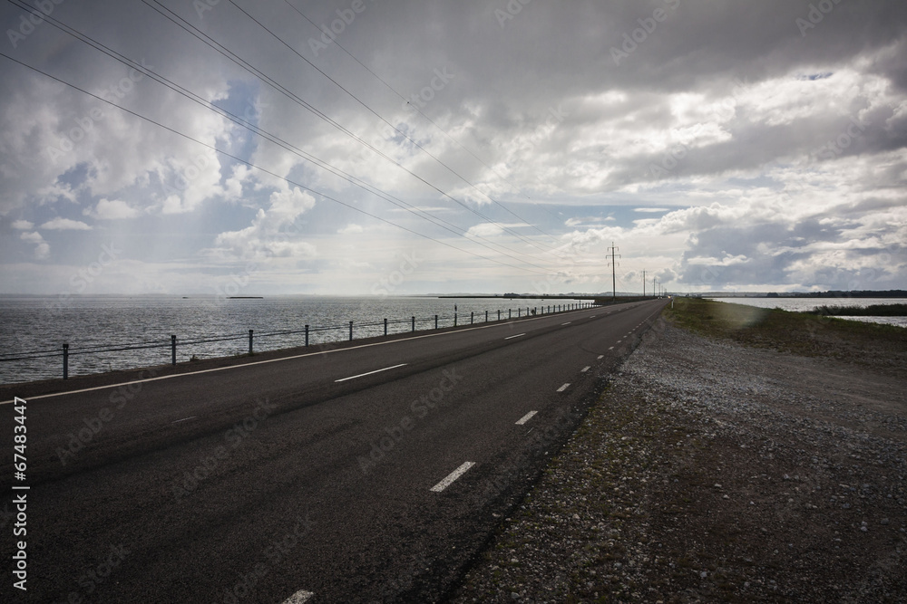 long and empty road on Saaremaa island, Estonia long and empty road on Saaremaa island, Estonia