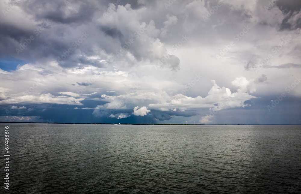 on the way to Saaremaa by ferry. View on baltic sea. on the way to Saaremaa by ferry. View on baltic sea.