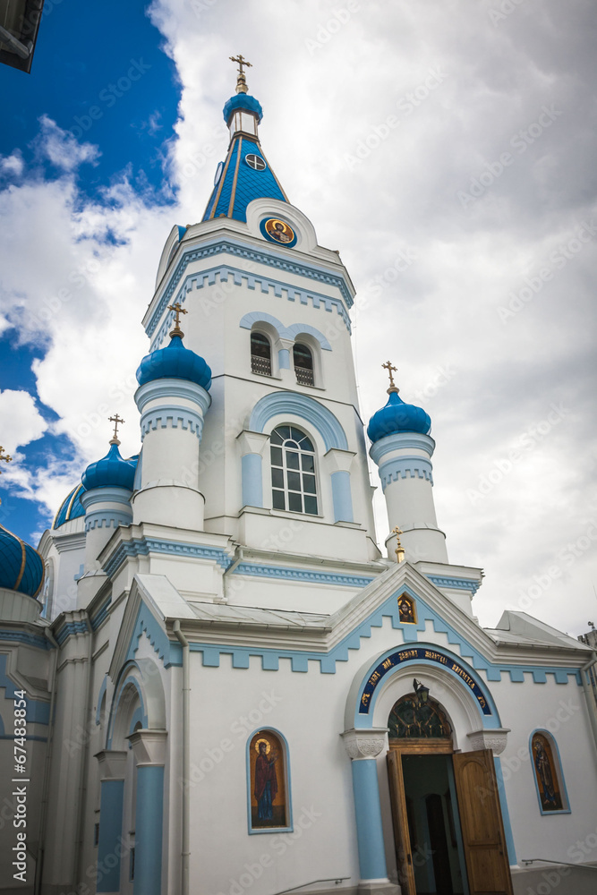 Fototapeta premium St. Simeon and St. Anna orthodox cathedral in Jelgava, Latvia