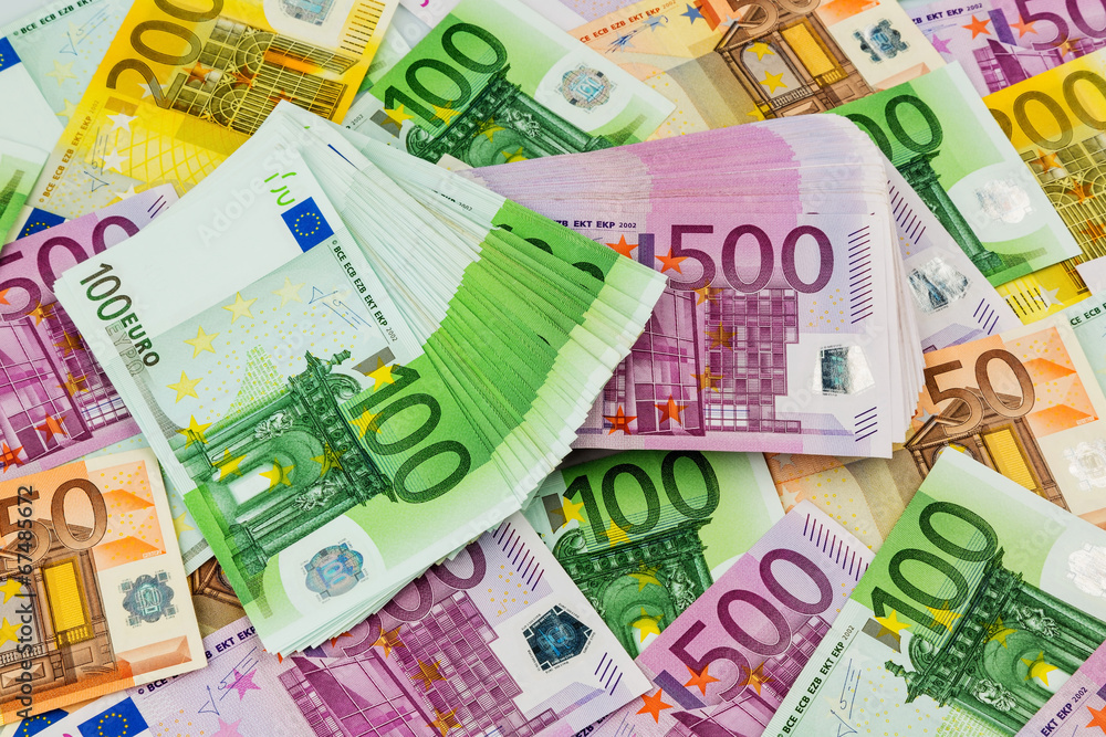 Viele verschiedene Euro-Geldscheine Viele verschiedene Euro-Geldscheine