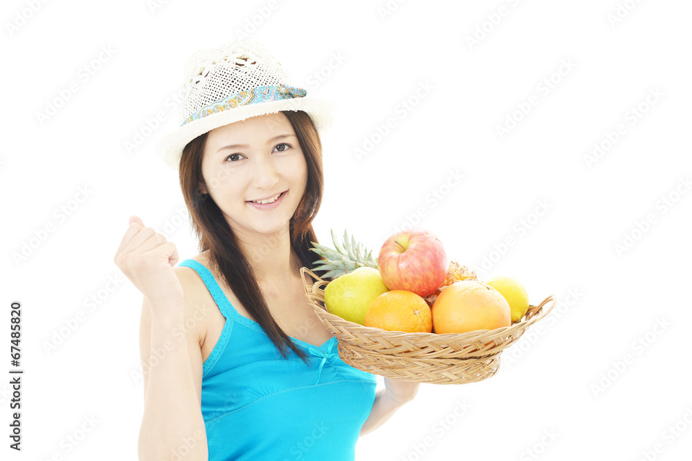 笑顔の女性り