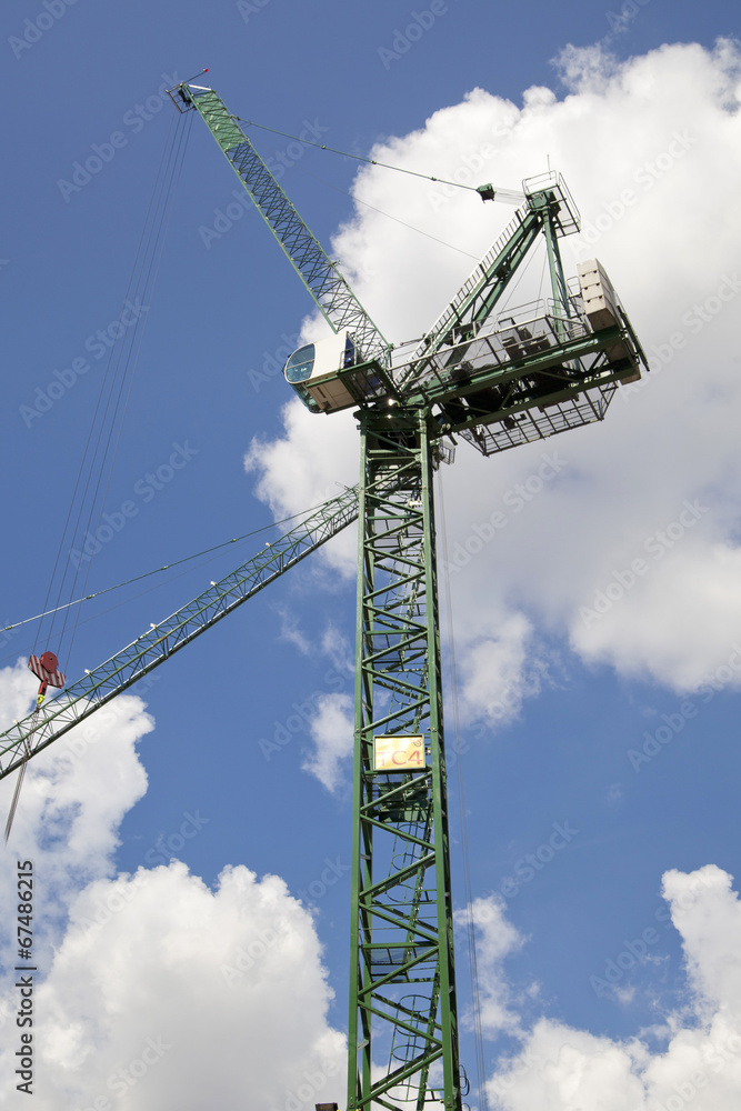 London, building site with cranes in the Bank of England aria London, building site with cranes in the Bank of England aria