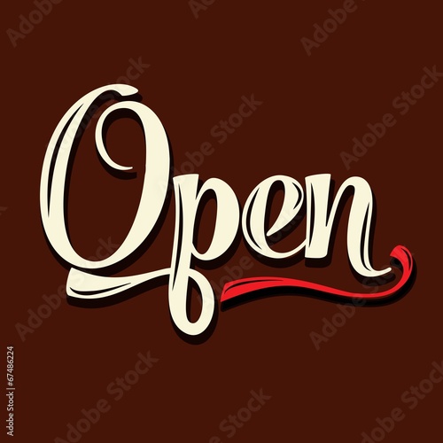 retro open sign