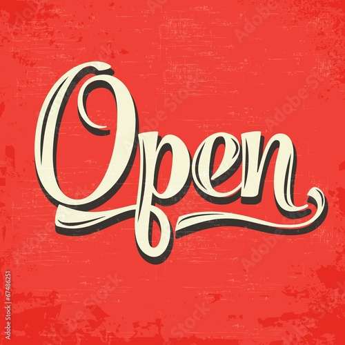 retro open sign
