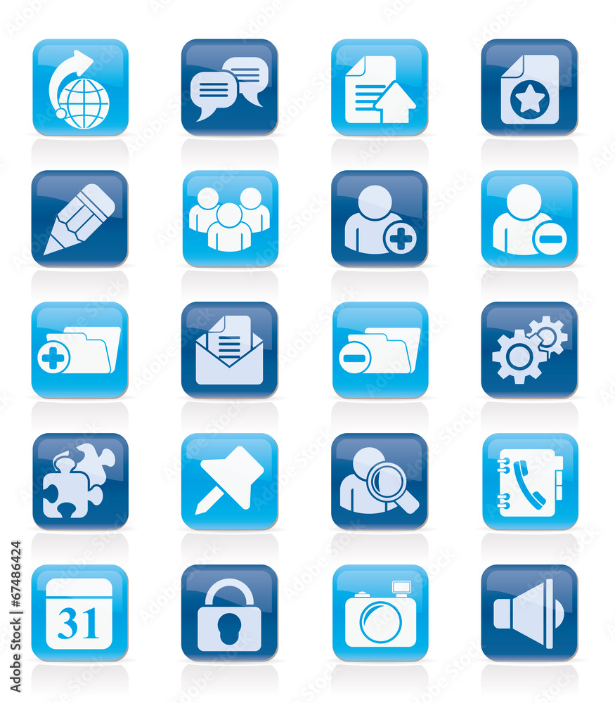 Internet blogging icons - vector icon set Internet blogging icons - vector icon set