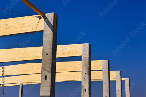 Baustelle für Gewerbe und Produktionshalle photo