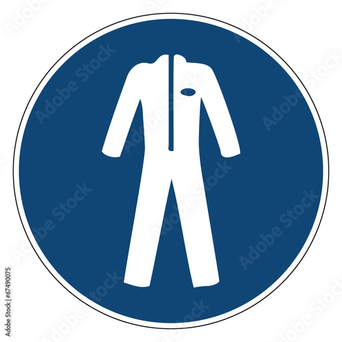 Mandatory action sign, Use protective clothing