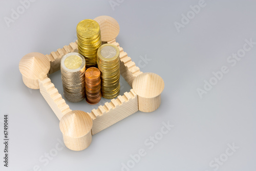 Burg mit Geld