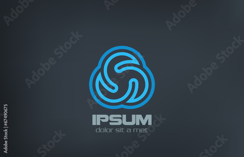 Business Corporate Triple Shape Abstract vector logo design