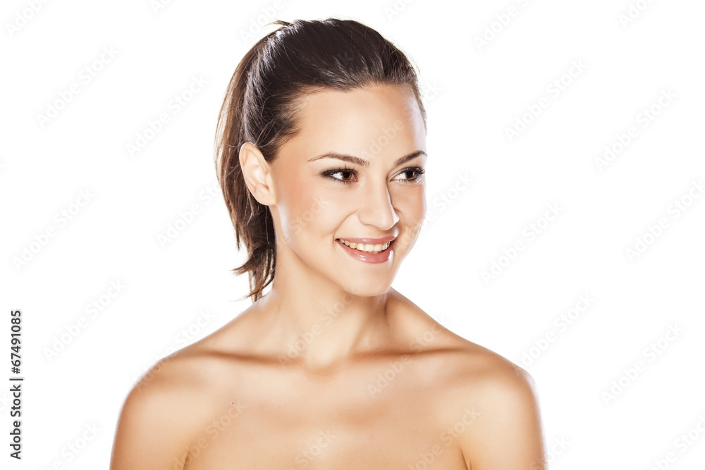 portrait of a young beautiful smiling woman portrait of a young beautiful smiling woman