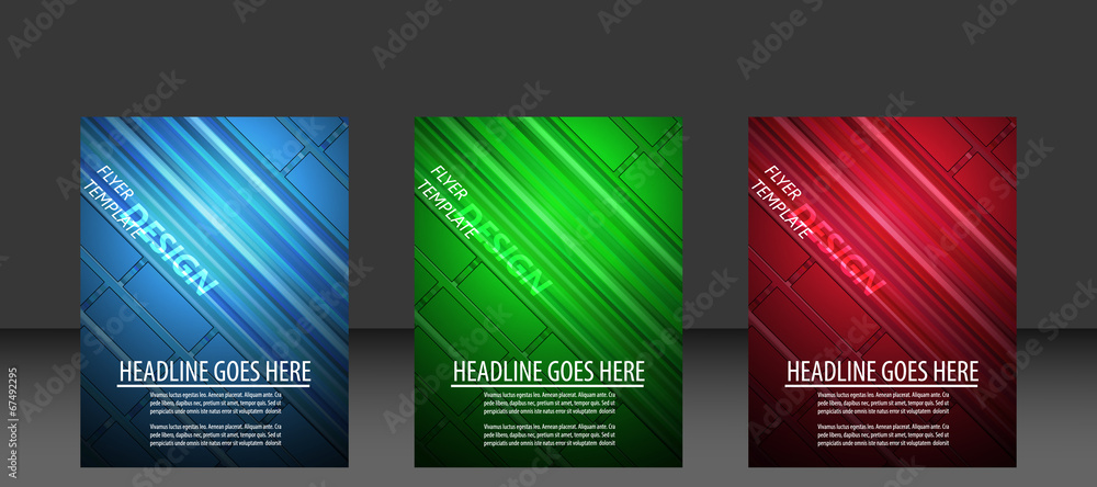 Set of business flyer template, cover design