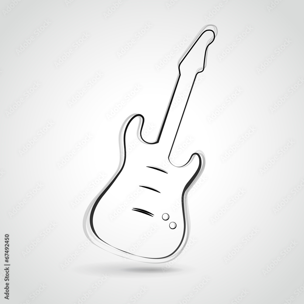Obraz premium Vector guitar illustration