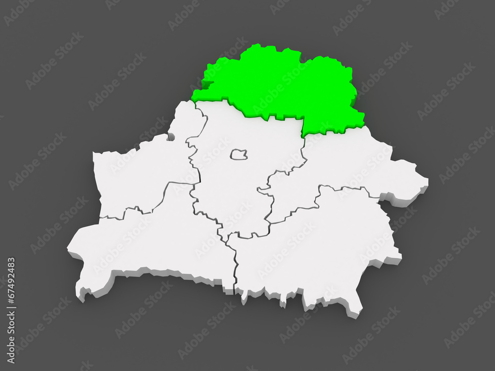 Fototapeta premium Map of Vitebsk region. Belarus