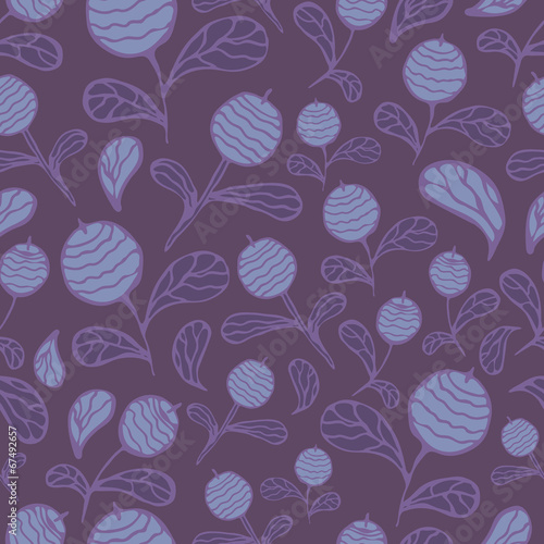Vector blueberry seamless pattern