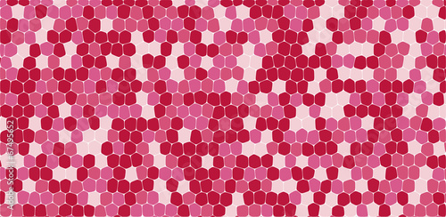 Pink and red tones hexagona...