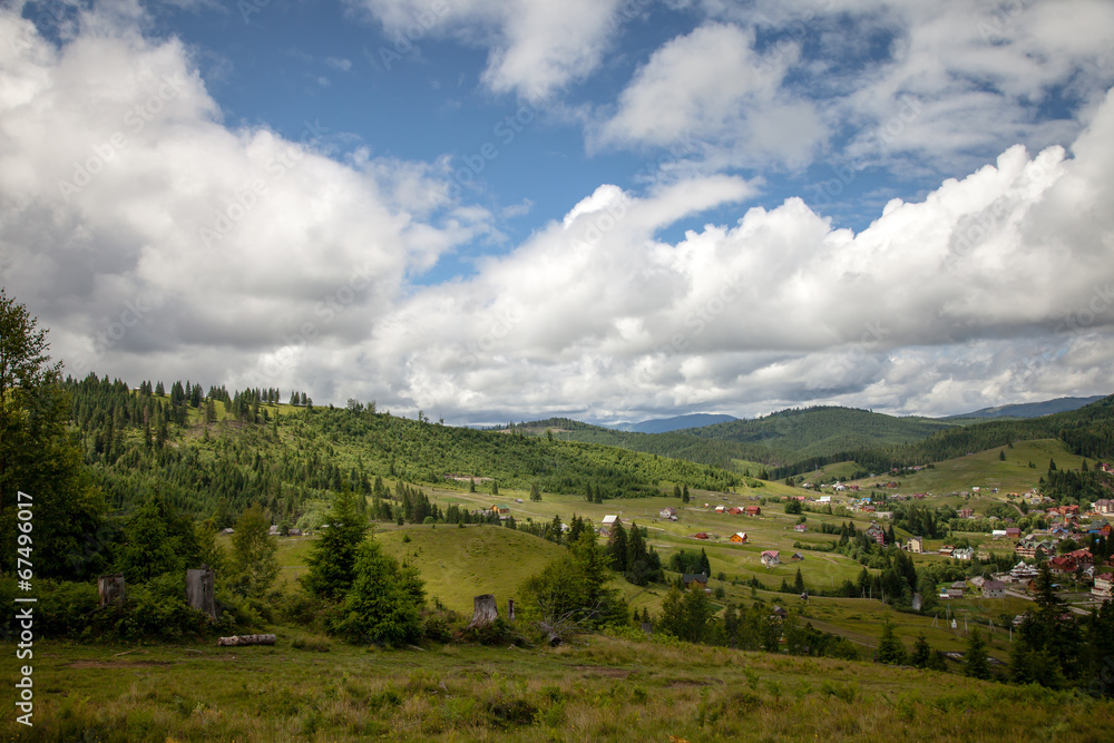 Summer day in Carpathian mountains