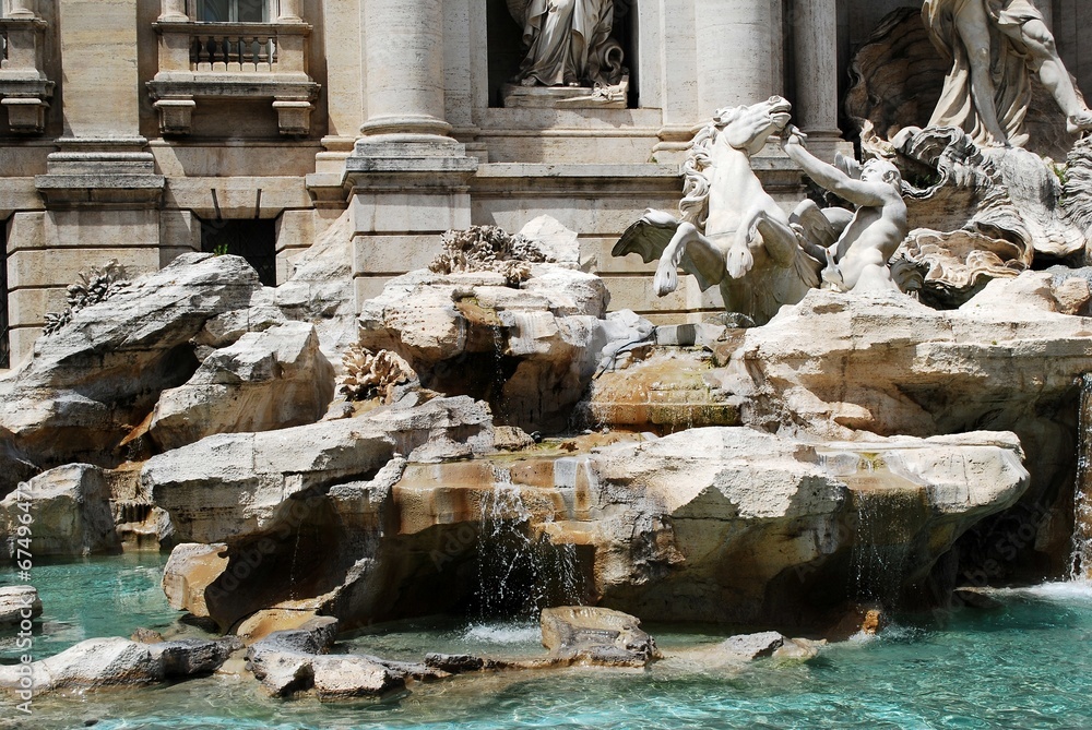 Fountain di Trevi - famous Rome's place Fountain di Trevi - famous Rome's place
