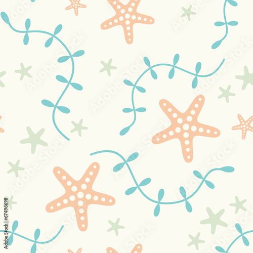 Sea pattern with starfish
