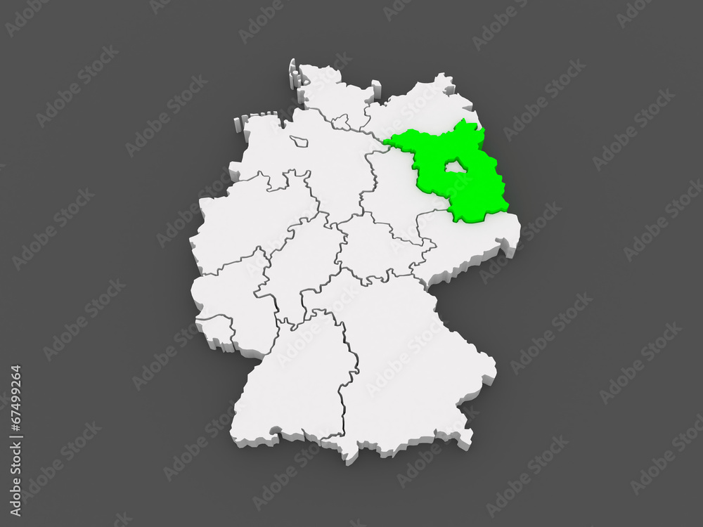 Map of Brandenburg. Germany.