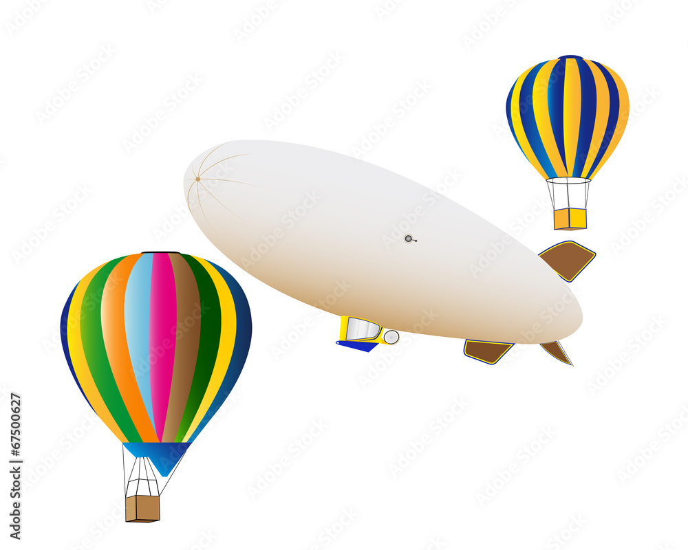 Fototapeta premium balloons and airship