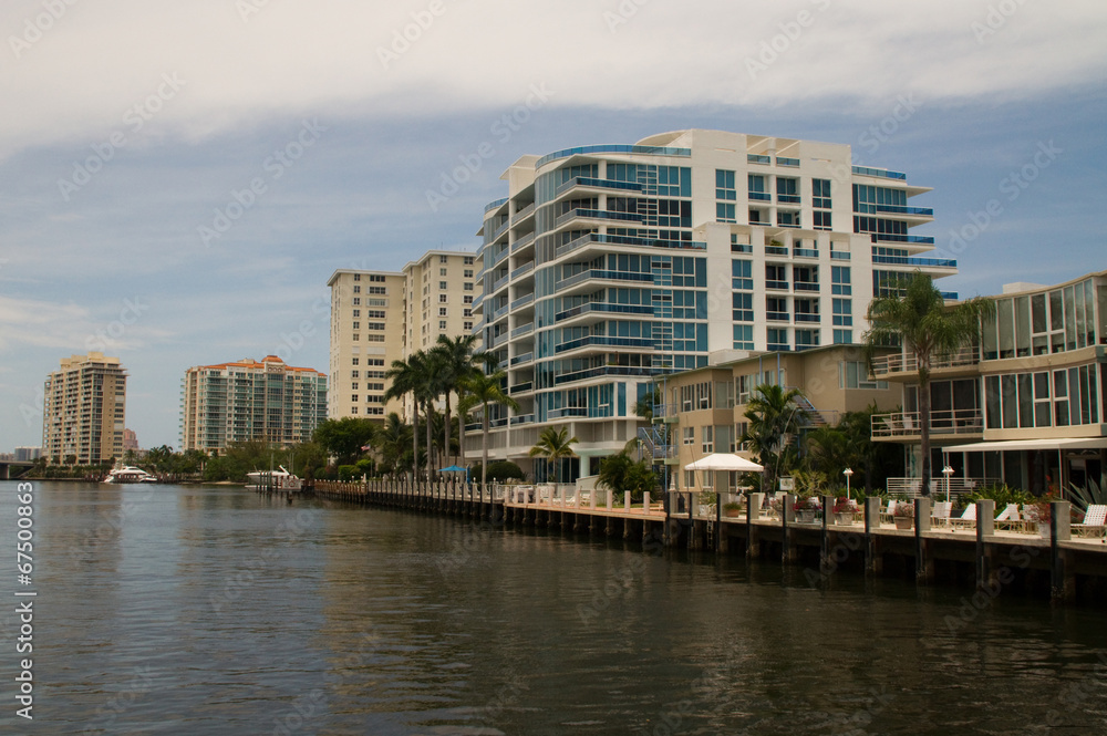 Fort Lauderdale, Kanal, Fluss, Wohngegend, Wohnsiedlung Fort Lauderdale, Kanal, Fluss, Wohngegend, Wohnsiedlung